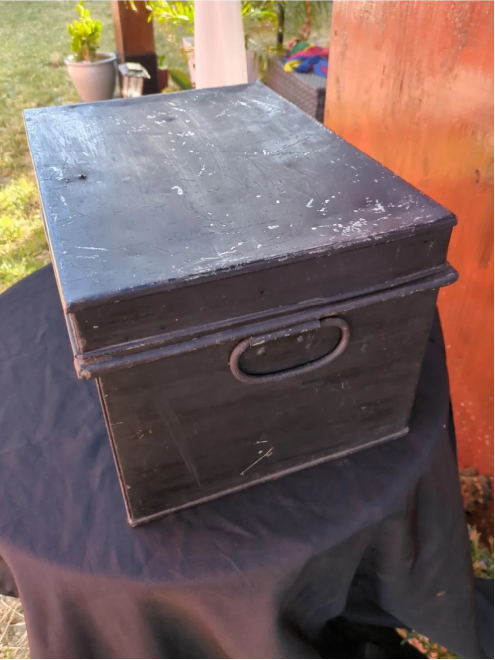 Antique Morton & Mrs. North's Settlement Trust Metal Box Late 19th Century